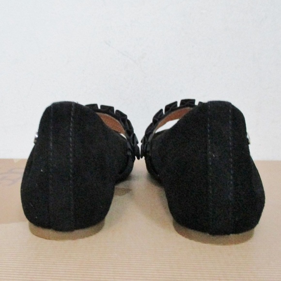 🔥❤️ FINAL SALE!! UGG Thea Ruffle Ballet Flats Black NEW IN BOX * - Picture 6 of 10